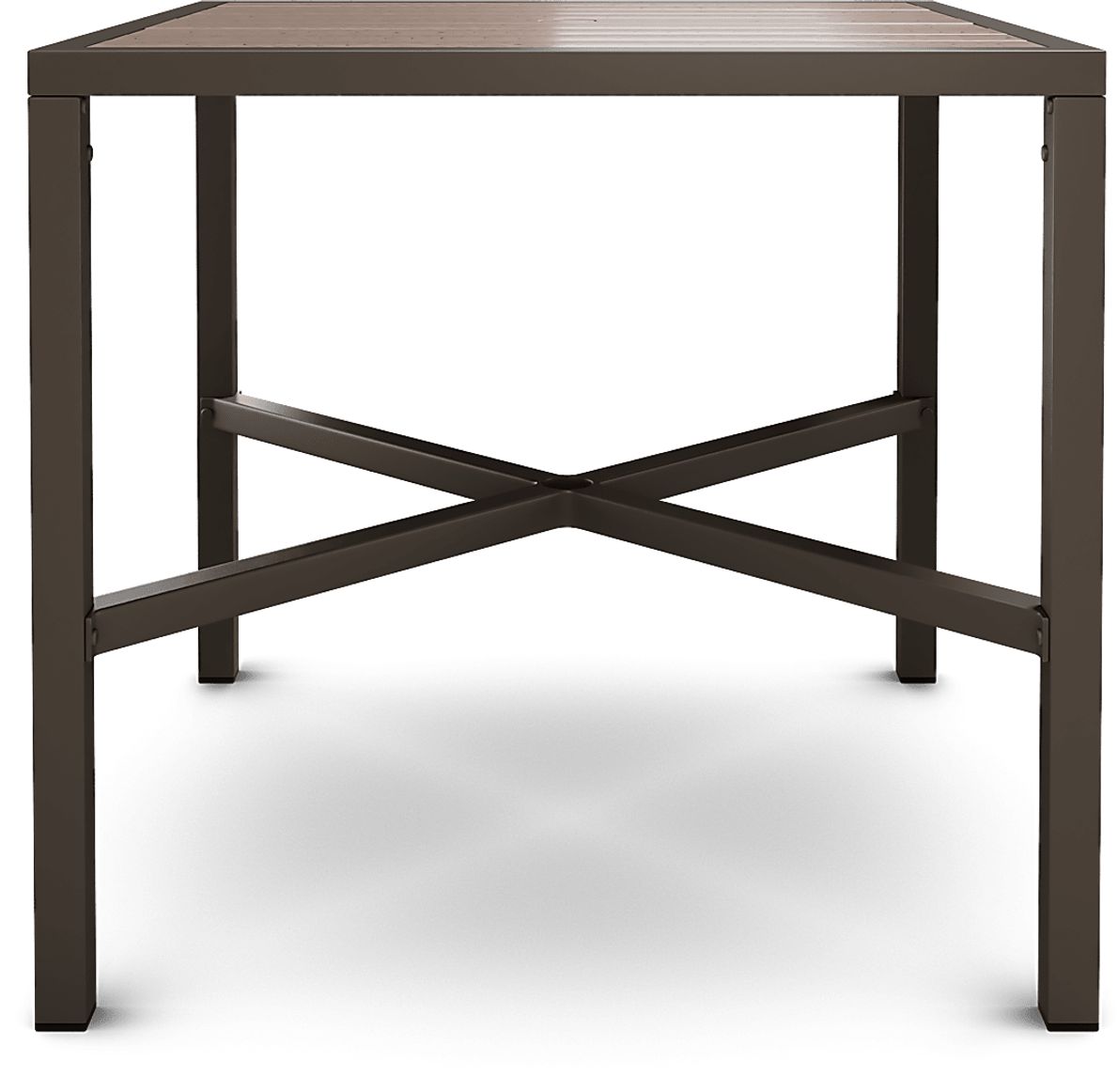 Rialto Brown 41 In. Square Bar Height Outdoor Dining Table