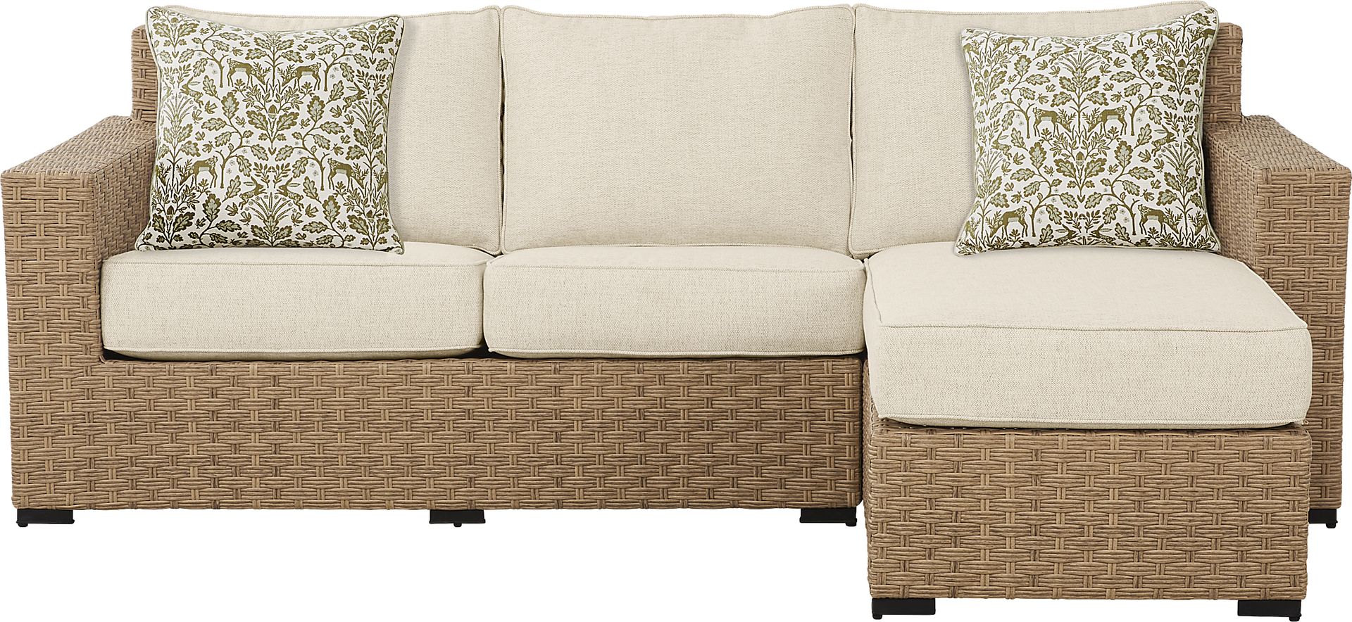 Rialto II Natural 2 Pc Outdoor Sectional with Sand Cushions - Image 1
