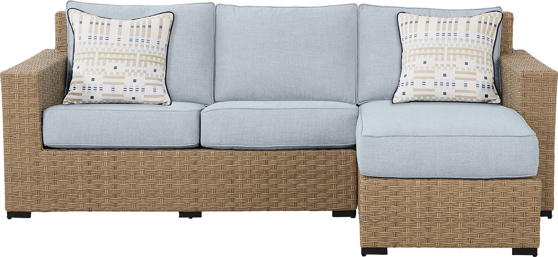 Rialto II Natural 2 Pc Outdoor Sectional with Sky Cushions - Image 1