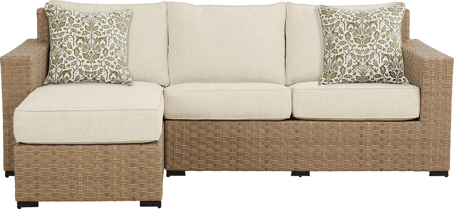Rialto II Natural 2 Pc Outdoor Sectional with Sand Cushions - Image 1