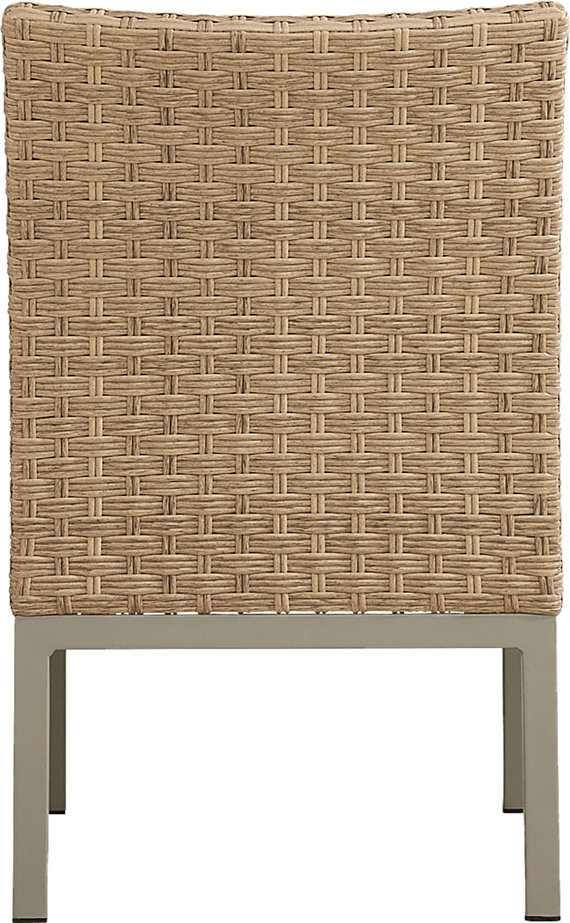Rialto II Natural Outdoor Arm Chair with Sky Cushion - Image 3