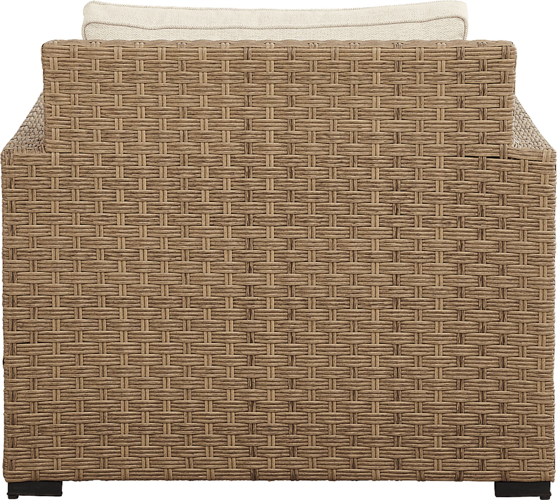 Rialto II Natural 4 Pc Outdoor Seating Set with Sand Cushions - Image 6