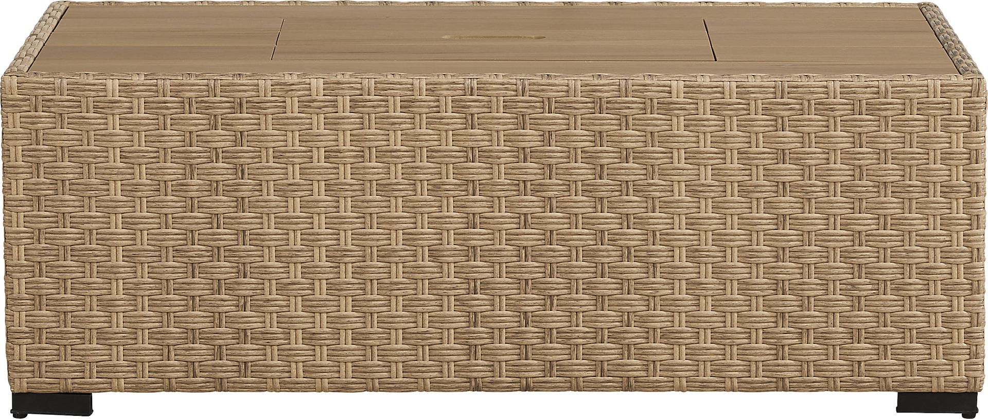 Rialto II Natural 4 Pc Outdoor Seating Set with Sky Cushions - Image 11