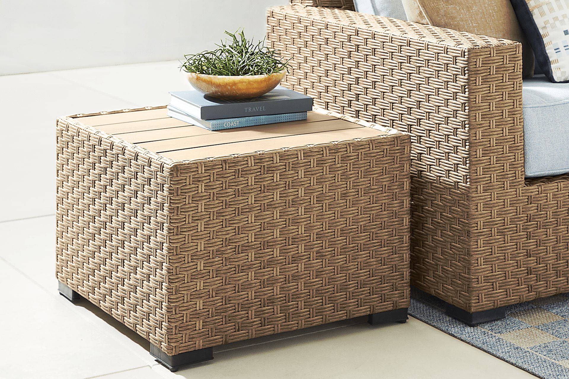 Rialto II Natural Outdoor End Table - Image 2