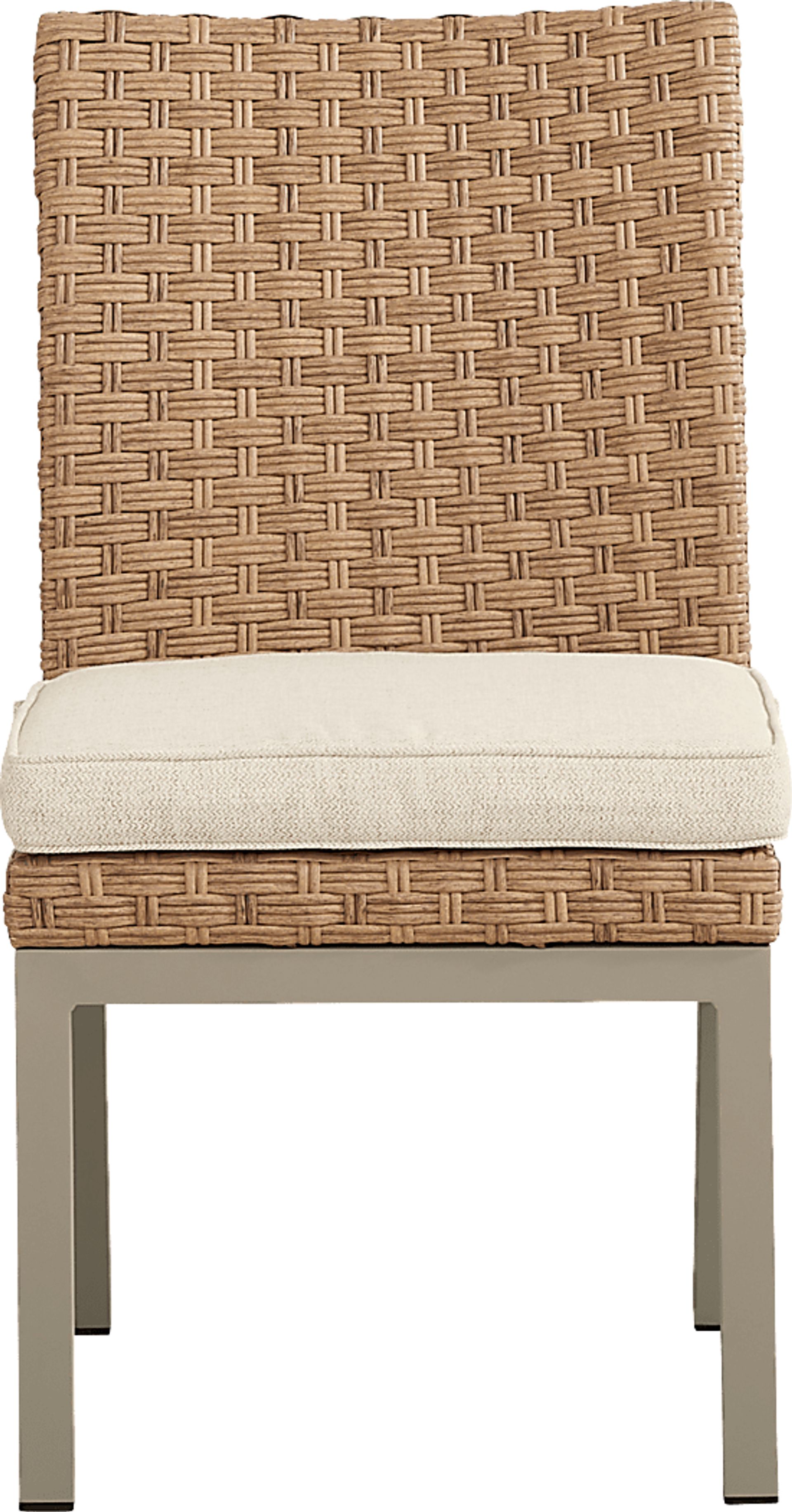 Rialto II Natural 5 Pc 71 in. Outdoor Dining Set with Sand Cushions - Image 6