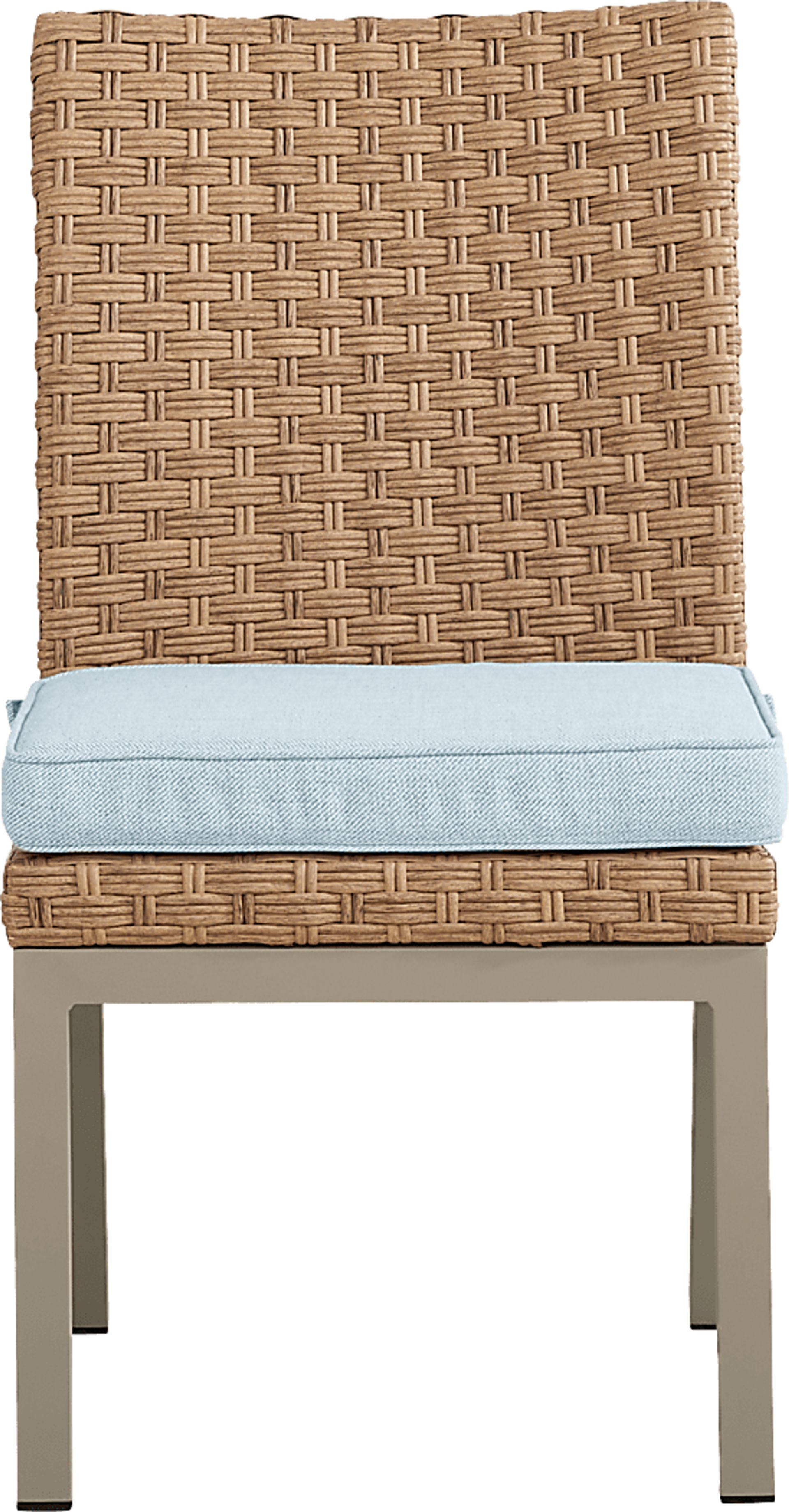 Rialto II Natural 7 Pc 71 in. Outdoor Dining Set with Sky Cushions - Image 9