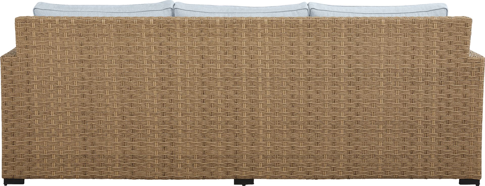Rialto II Natural Outdoor Sofa with Sky Cushions - Image 3