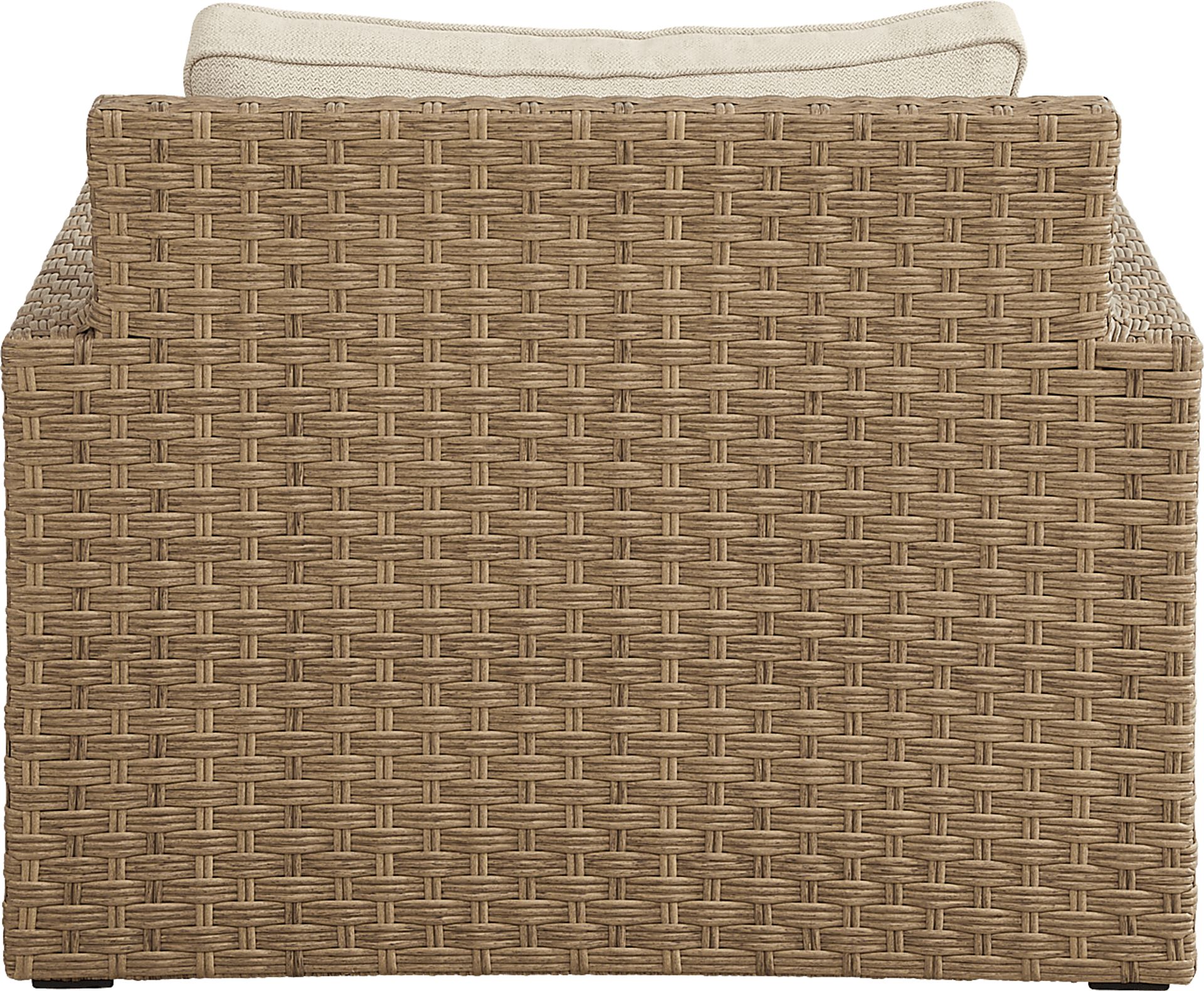 Rialto II Natural Outdoor Swivel Glider with Sand Cushions - Image 3