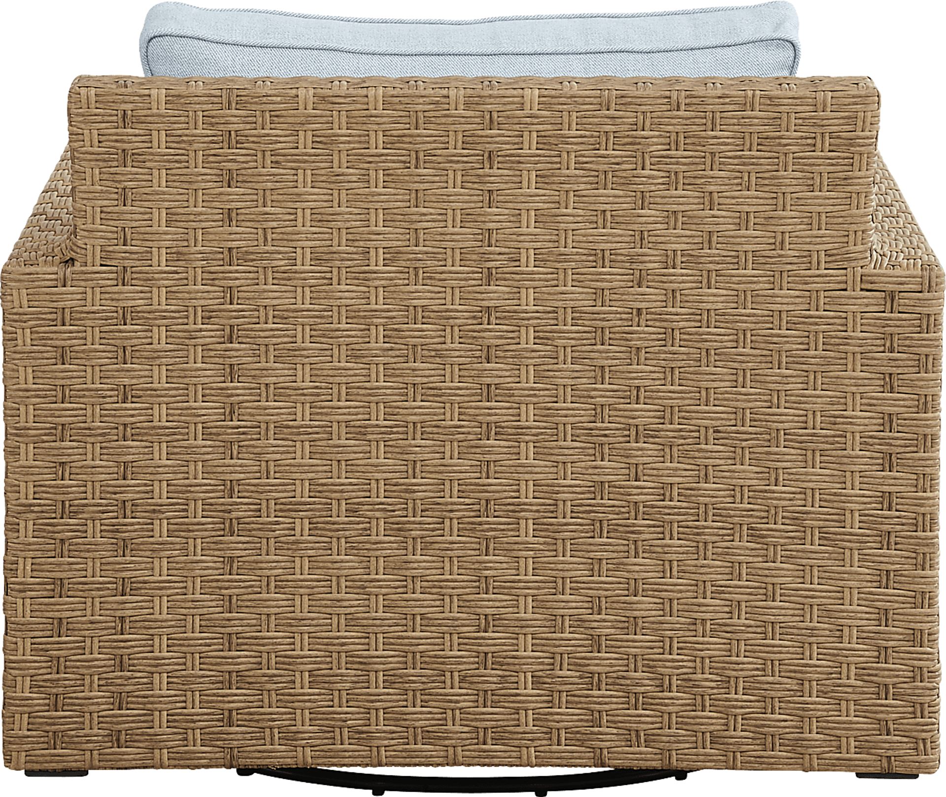 Rialto II Natural Outdoor Swivel Glider with Sky Cushions - Image 3