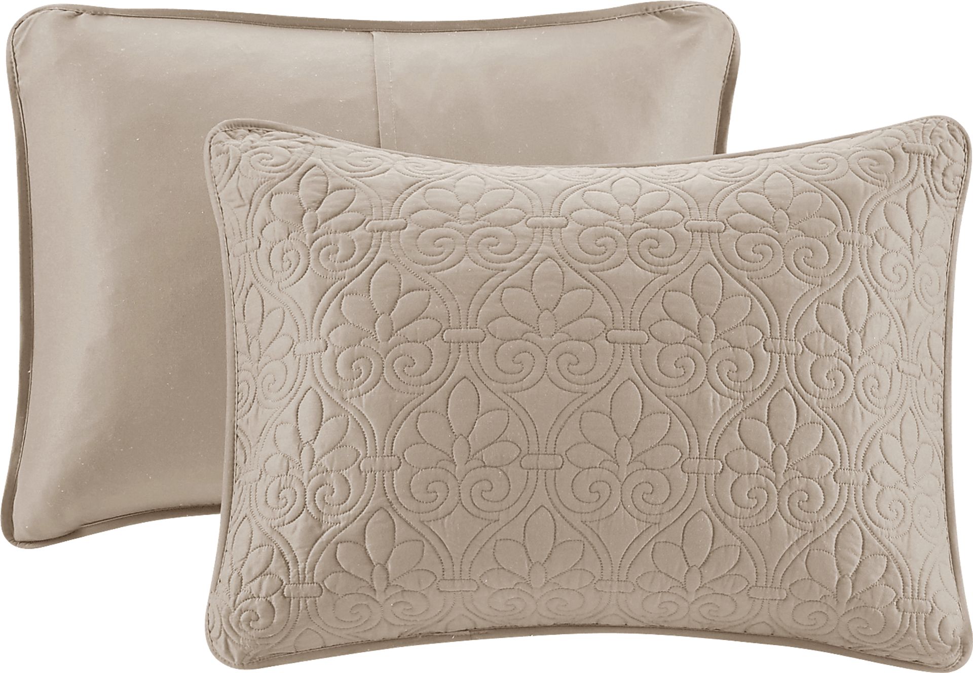 Riaz Khaki 3 Pc Queen Coverlet Set - Image 4