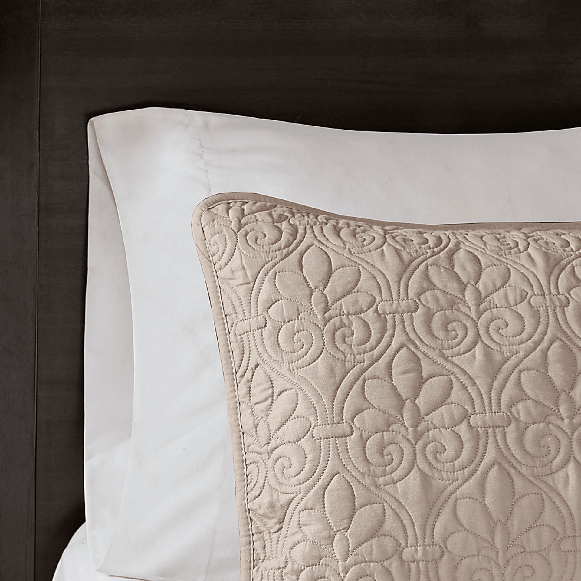 Riaz Khaki 3 Pc Queen Coverlet Set - Image 5
