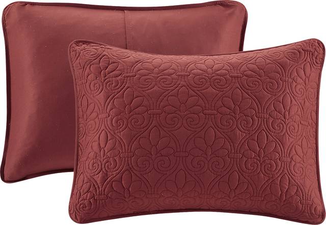 Riaz Red 3 Pc Queen Coverlet Set - Thumbnail - Image 4