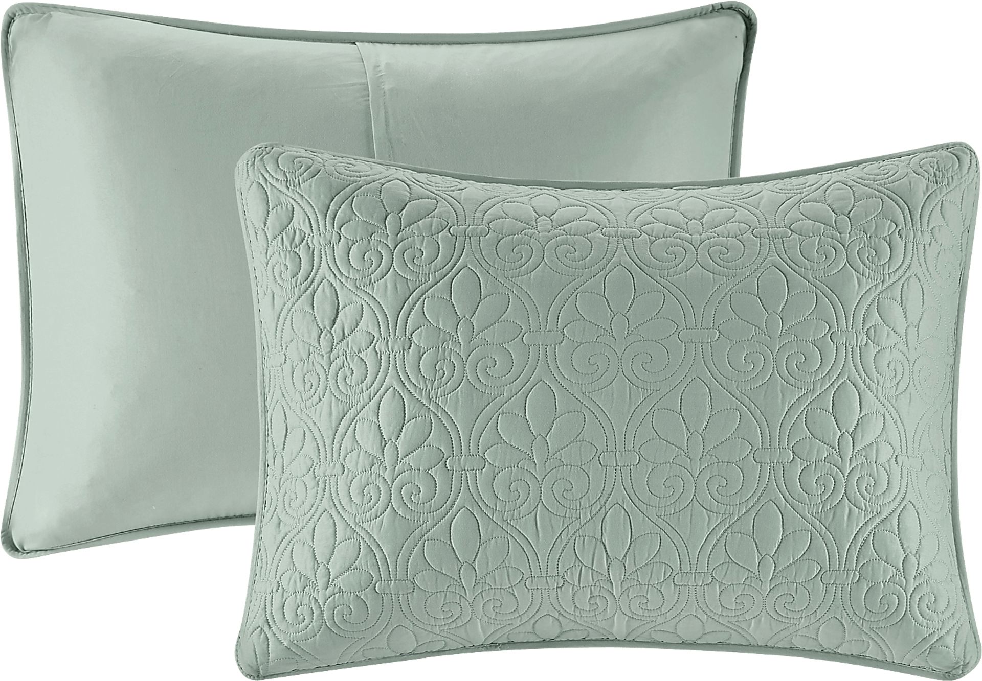 Riaz Seafoam 3 Pc Queen Coverlet Set - Image 4