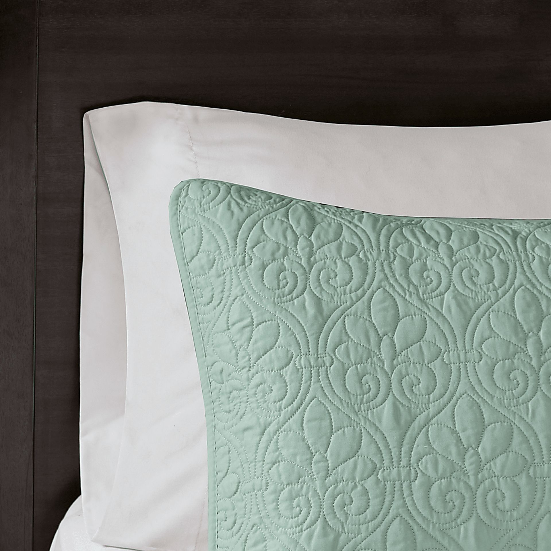 Riaz Seafoam 3 Pc Queen Coverlet Set - Image 5