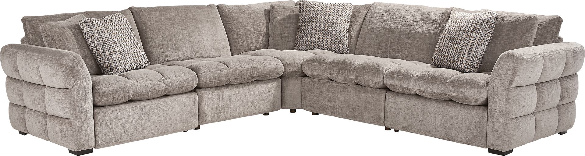 Richland Gray 5 Pc Power Reclining Sectional - Image 3