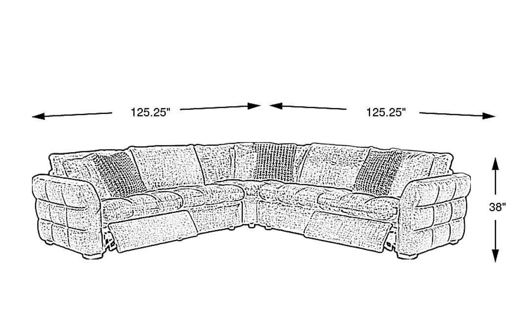 Richland 5 Pc Power Reclining Sectional
