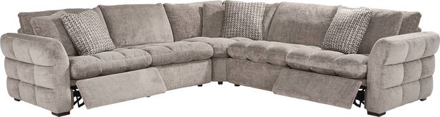 Richland Gray 5 Pc Power Reclining Sectional - Thumbnail - Image 1