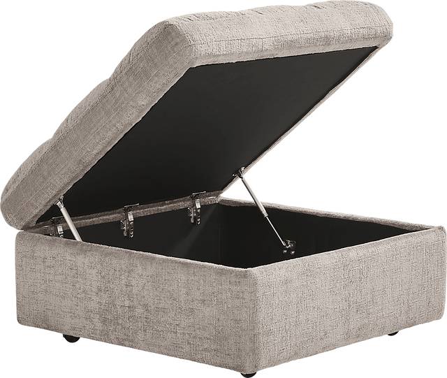 Richland Gray Storage Ottoman - Thumbnail - Image 3