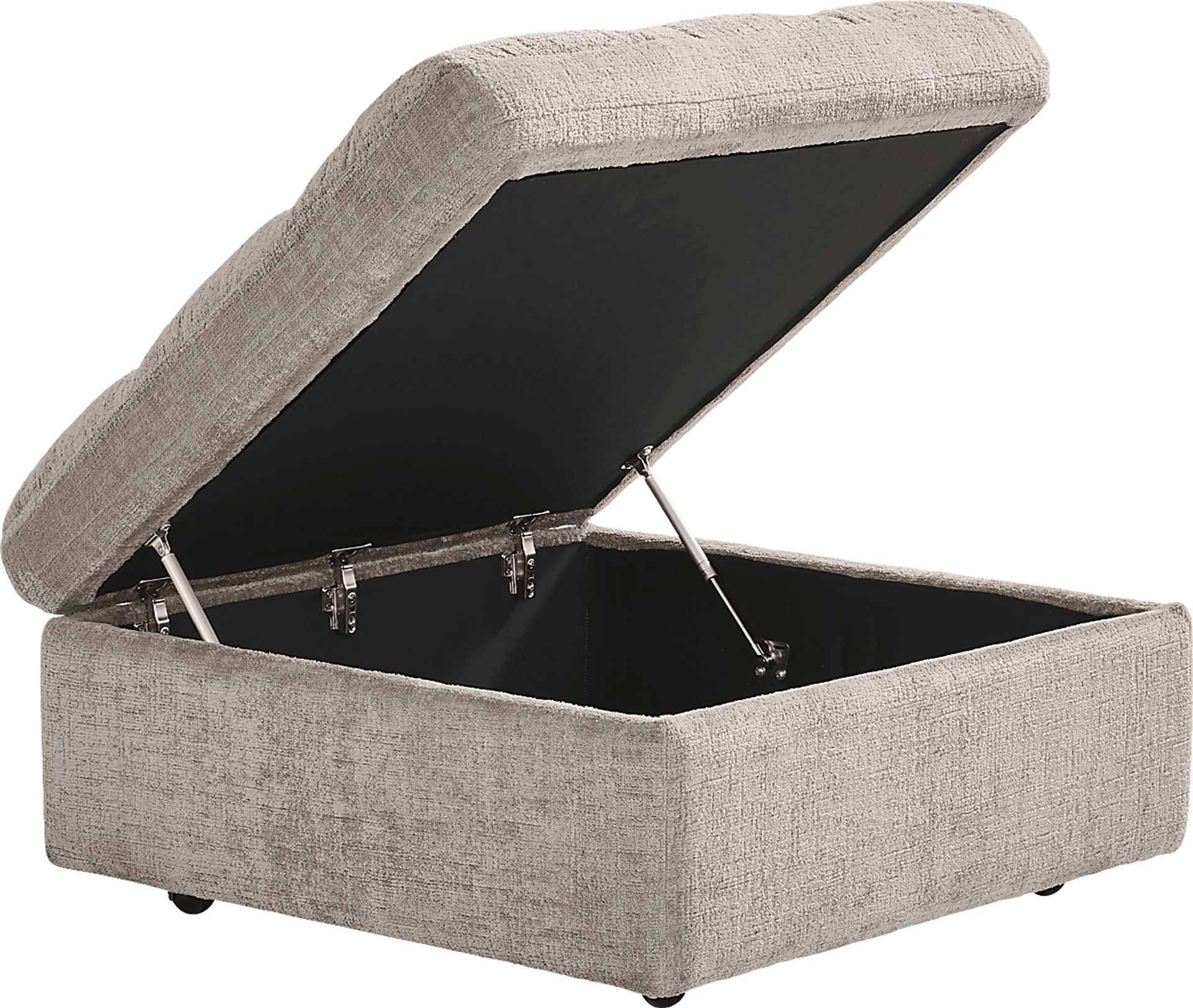 Richland Gray Storage Ottoman - Image 3