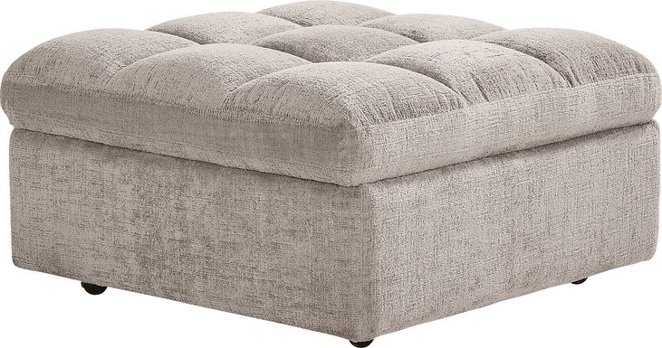 Richland Gray Storage Ottoman