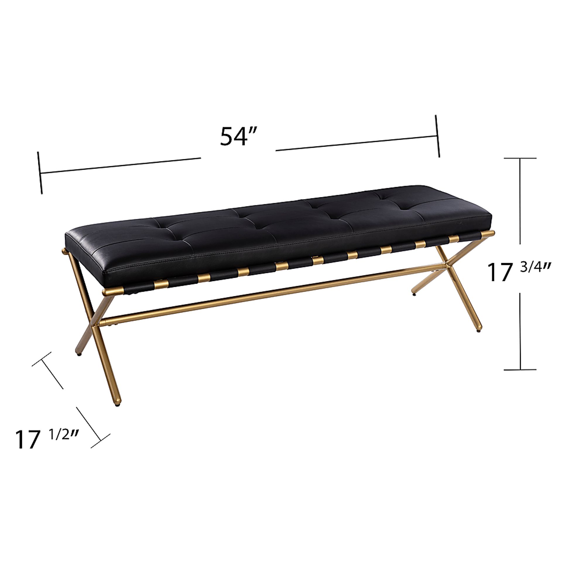 Richling Black Accent Bench - Image 6