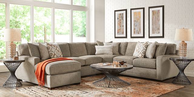Richmond Hill Cocoa 4 Pc Gel Foam Sleeper Sectional - Thumbnail - Image 2