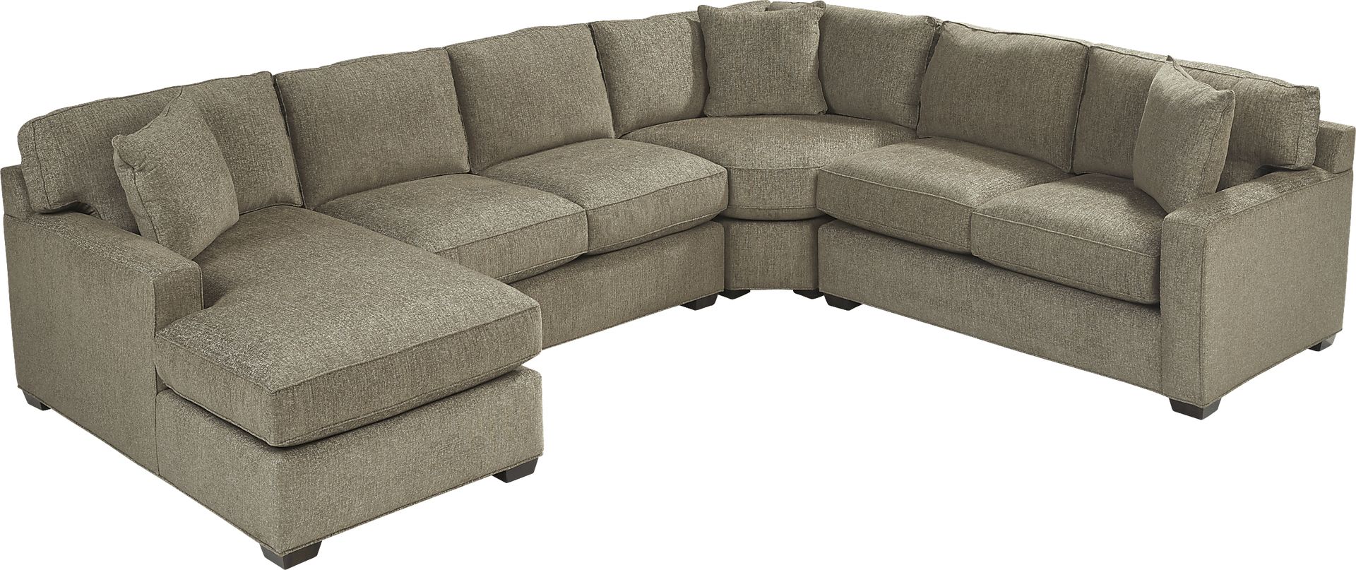 Richmond Hill Cocoa 4 Pc Sleeper Sectional - Image 3