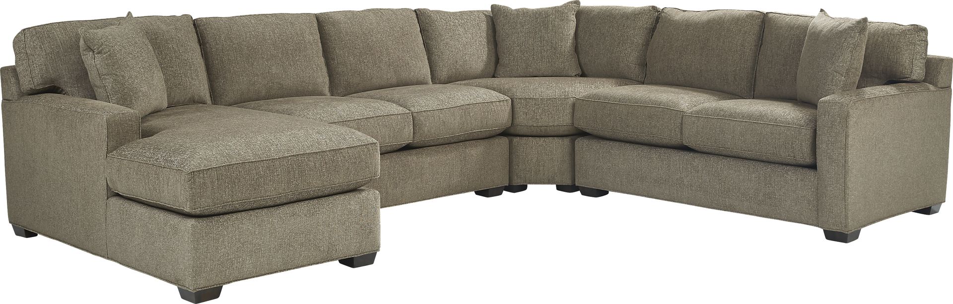 Richmond Hill Cocoa 4 Pc Sleeper Sectional - Image 1