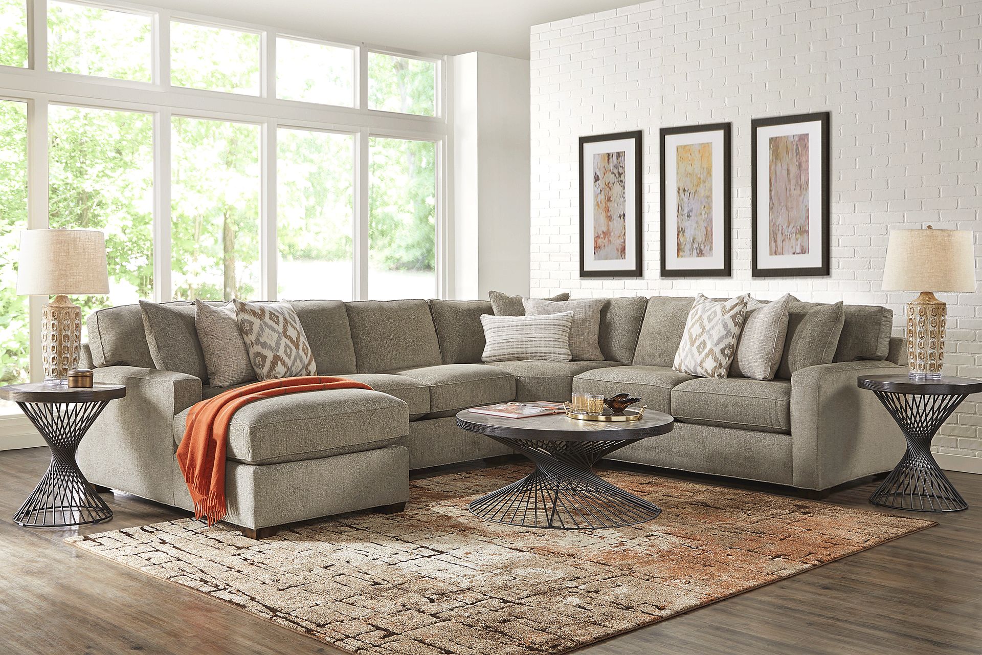 Richmond Hill Cocoa 7 Pc Sectional Living Room - Image 1