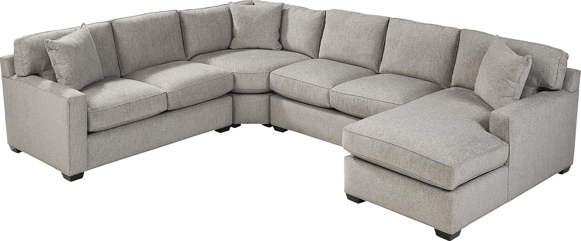 Richmond Hill Dove 4 Pc Gel Foam Sleeper Sectional - Image 3