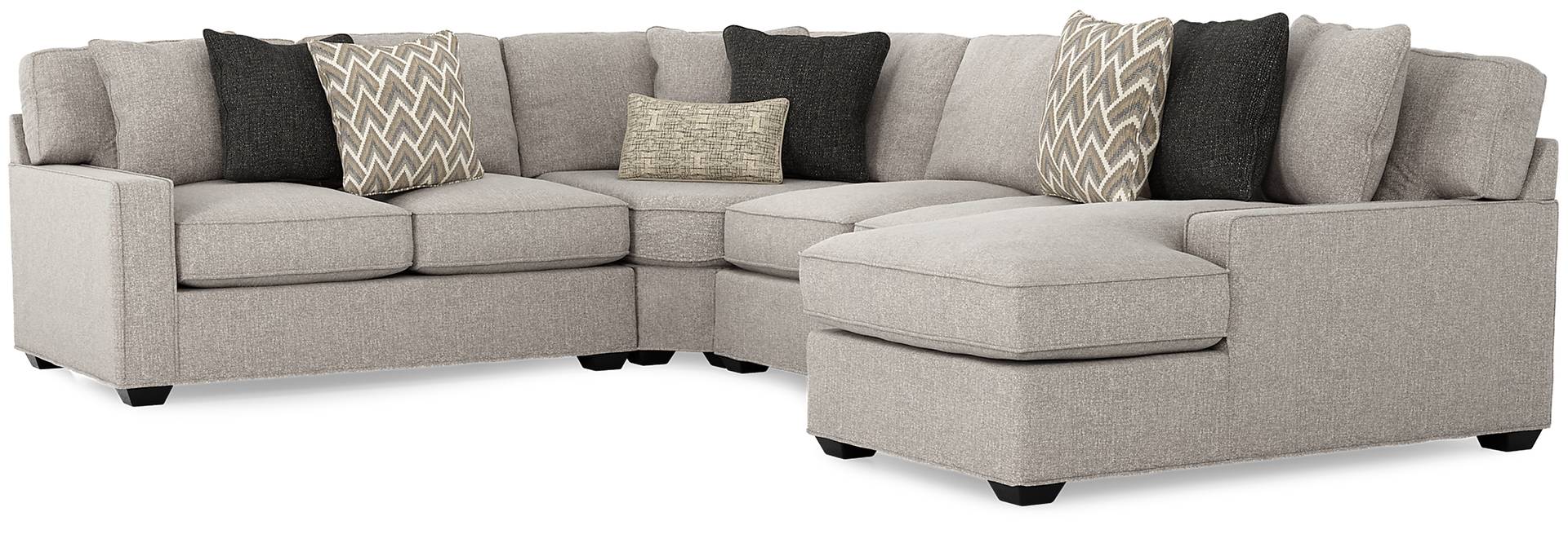4 pc right arm chaise sectional