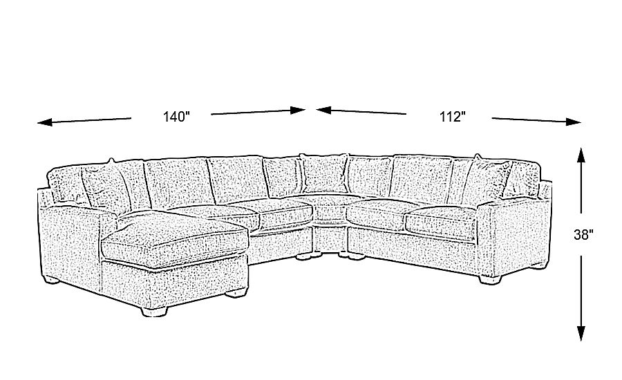 Richmond Hill Dove 4 Pc Sectional Rooms To Go