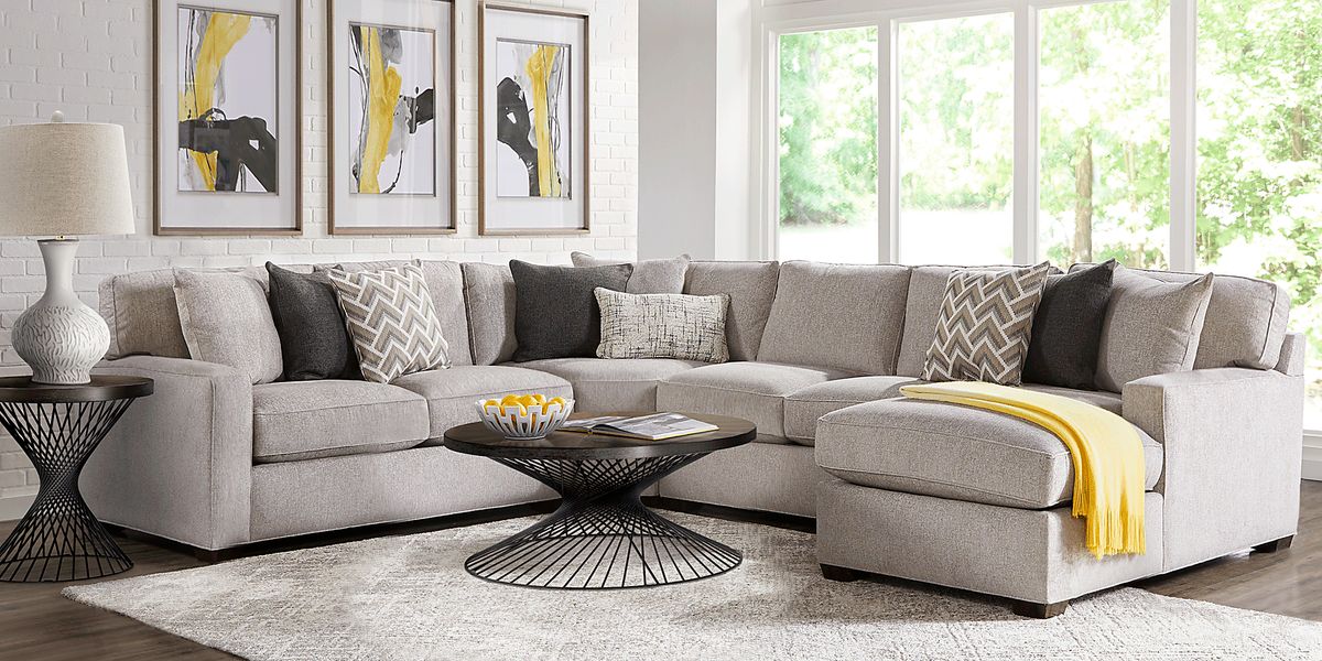 Richmond Hill Dove 7 Pc Sectional Living Room Rooms To Go