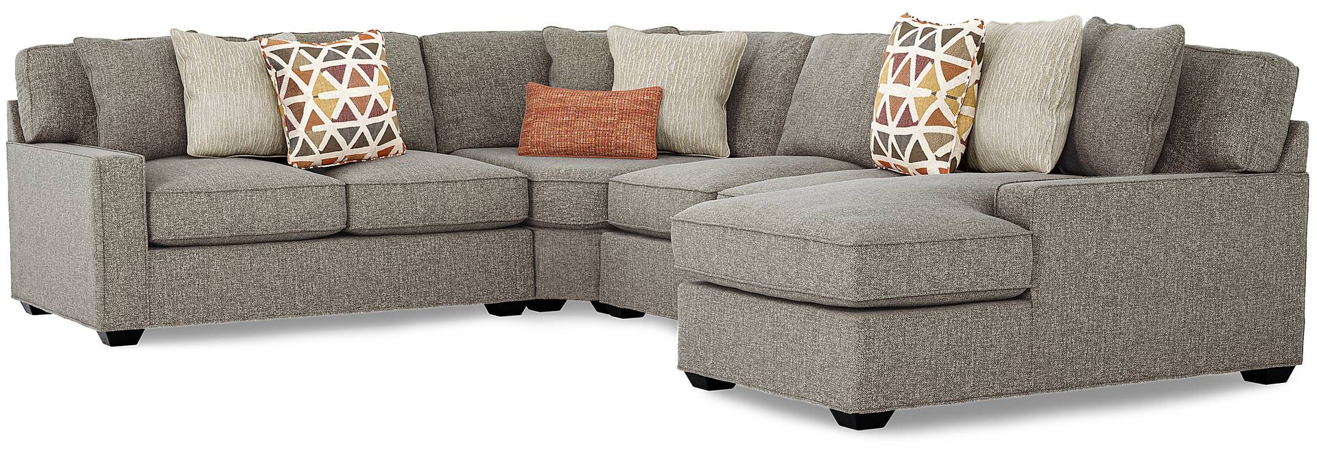 4 pc right arm chaise sectional