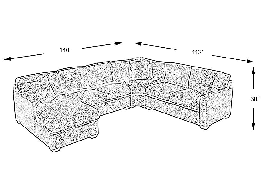 Richmond Hill Gray 4 Pc Sectional Rooms To Go