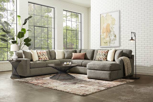 Richmond Hill Gray 7 Pc Sectional Living Room - Thumbnail - Image 1