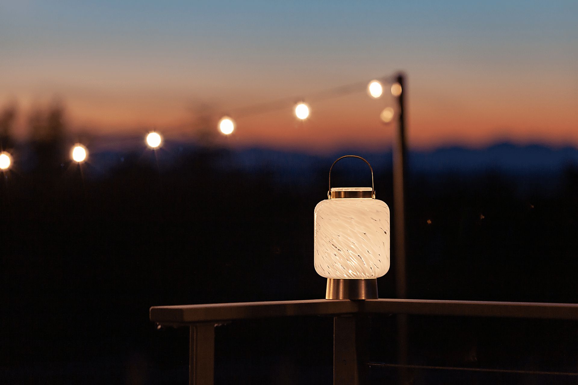 Ricon Isle Indoor/Outdoor White Rechargeable Lantern - Image 16