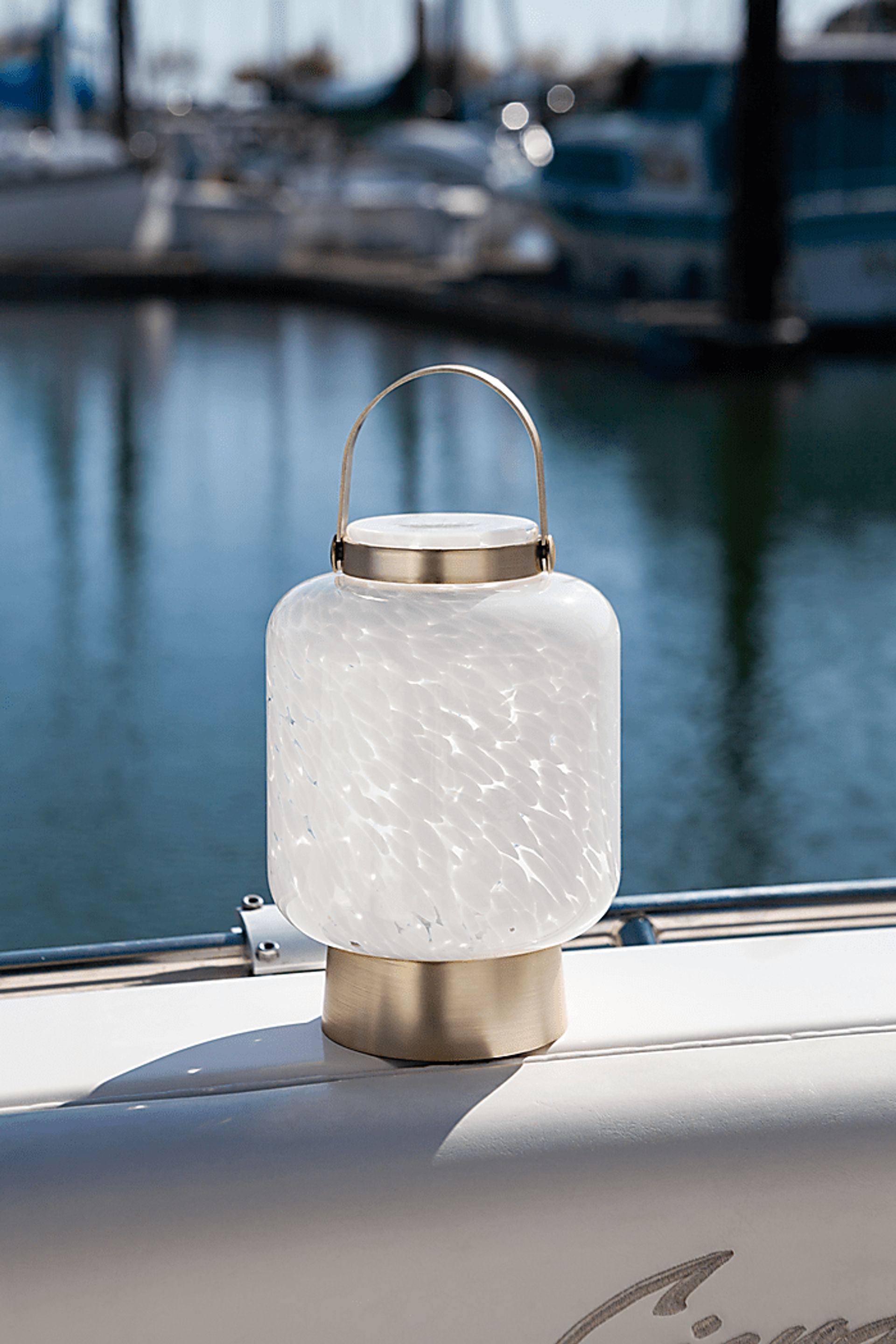 Ricon Isle Indoor/Outdoor White Rechargeable Lantern - Image 7