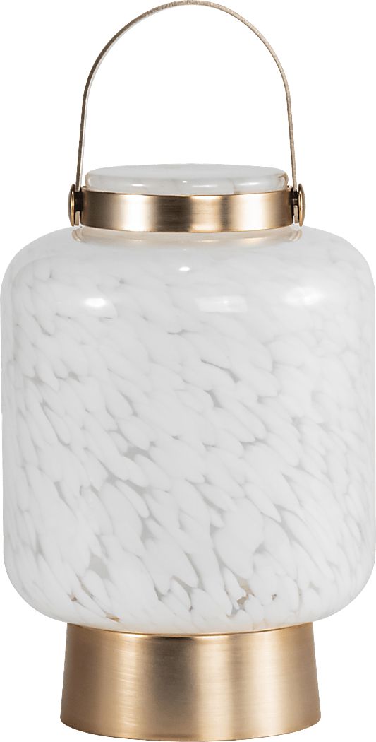 Ricon Isle Indoor/Outdoor White Rechargeable Lantern