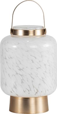 Ricon Isle Indoor/Outdoor White Rechargeable Lantern