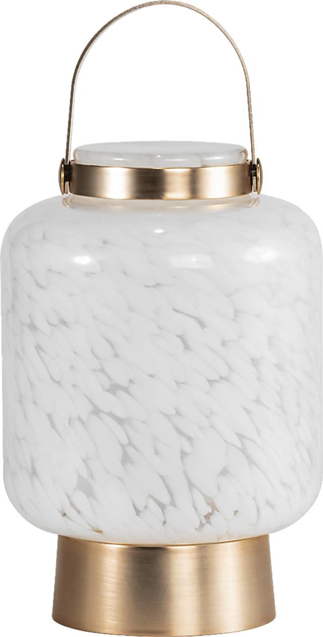 Ricon Isle Indoor/Outdoor White Rechargeable Lantern - Thumbnail - Image 1
