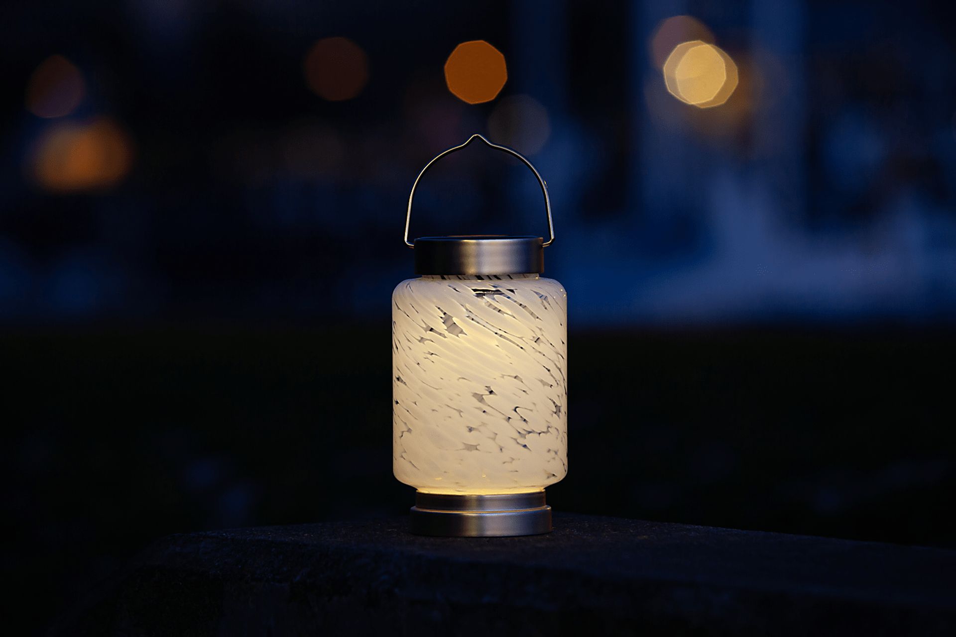 Ricon Isle Outdoor White Solar Lantern - Image 7