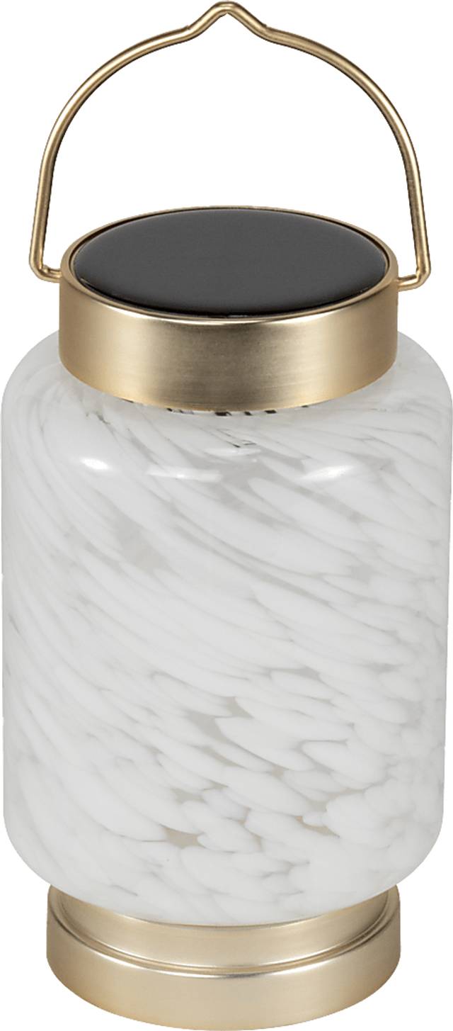 Ricon Isle Outdoor White Solar Lantern - Thumbnail - Image 9