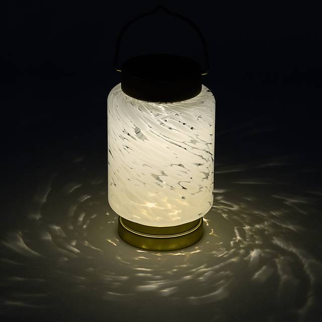 Ricon Isle Outdoor White Solar Lantern - Thumbnail - Image 10