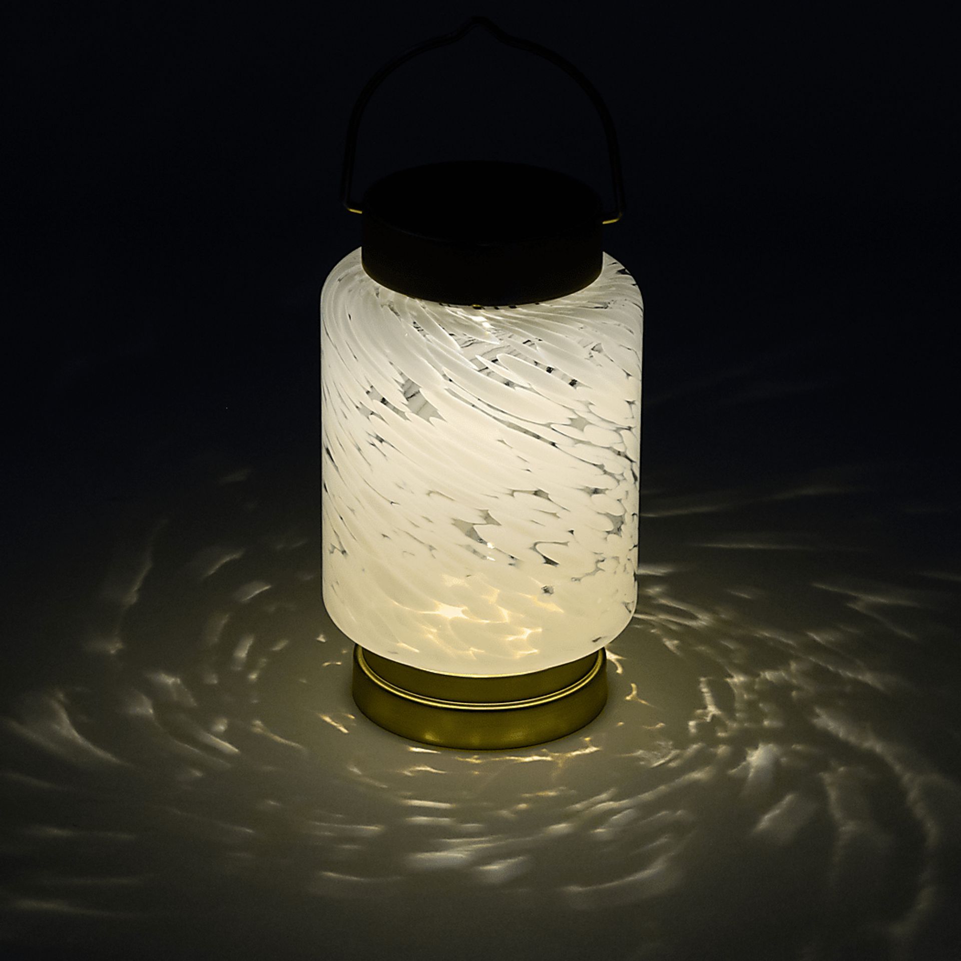 Ricon Isle Outdoor White Solar Lantern - Image 10