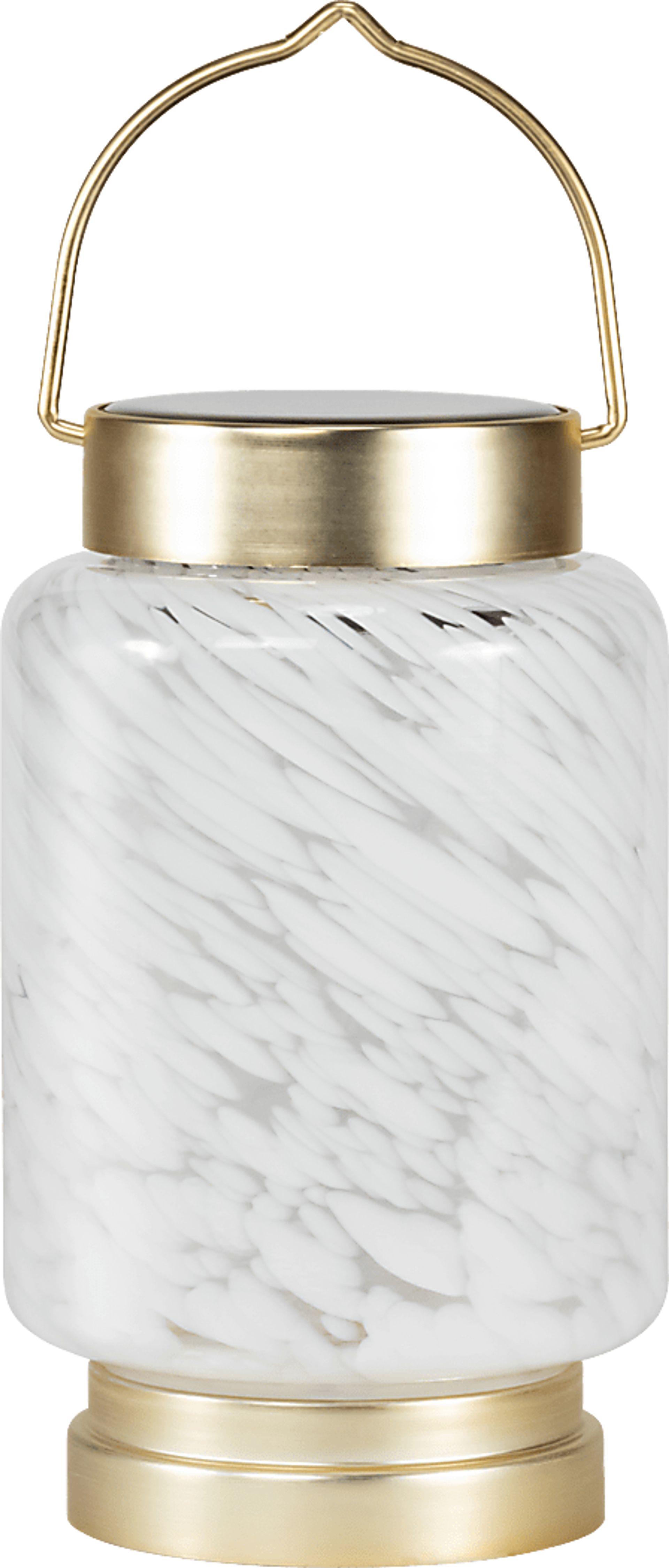 Ricon Isle Outdoor White Solar Lantern - Image 1