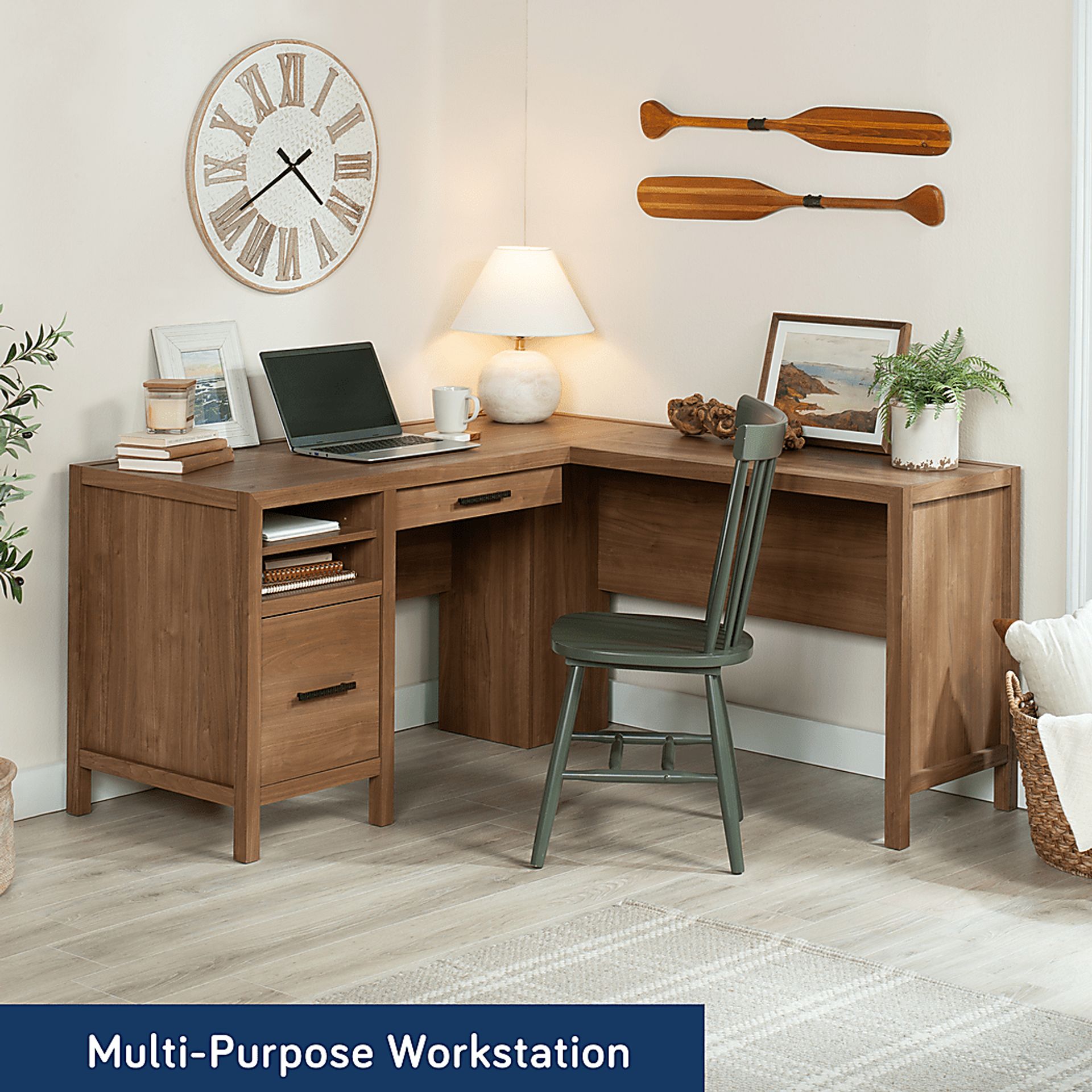 Riddlelife Brown L-Desk - Image 3