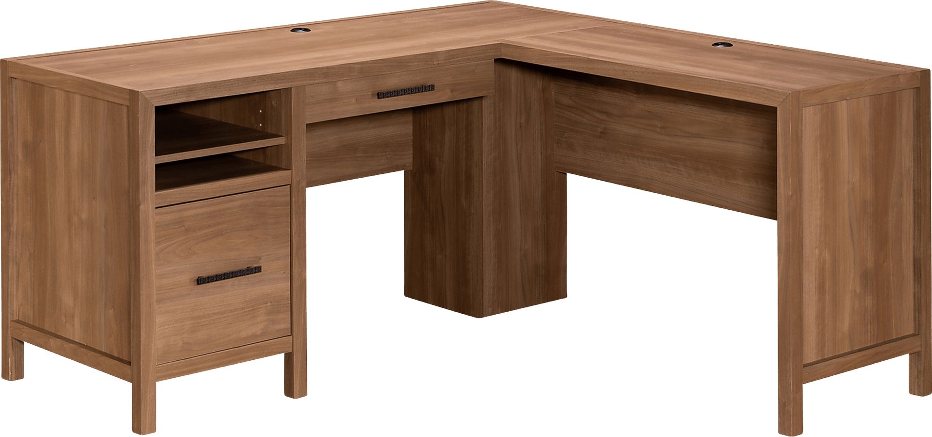 Riddlelife Brown L-Desk - Image 1