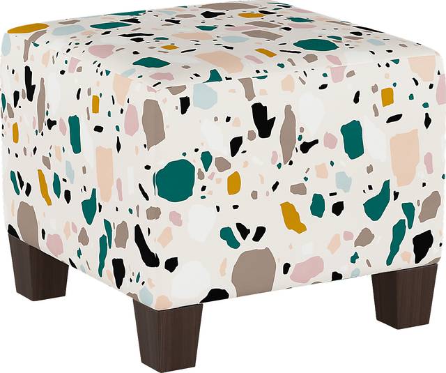 Rideau Ivory Ottoman - Thumbnail - Image 1