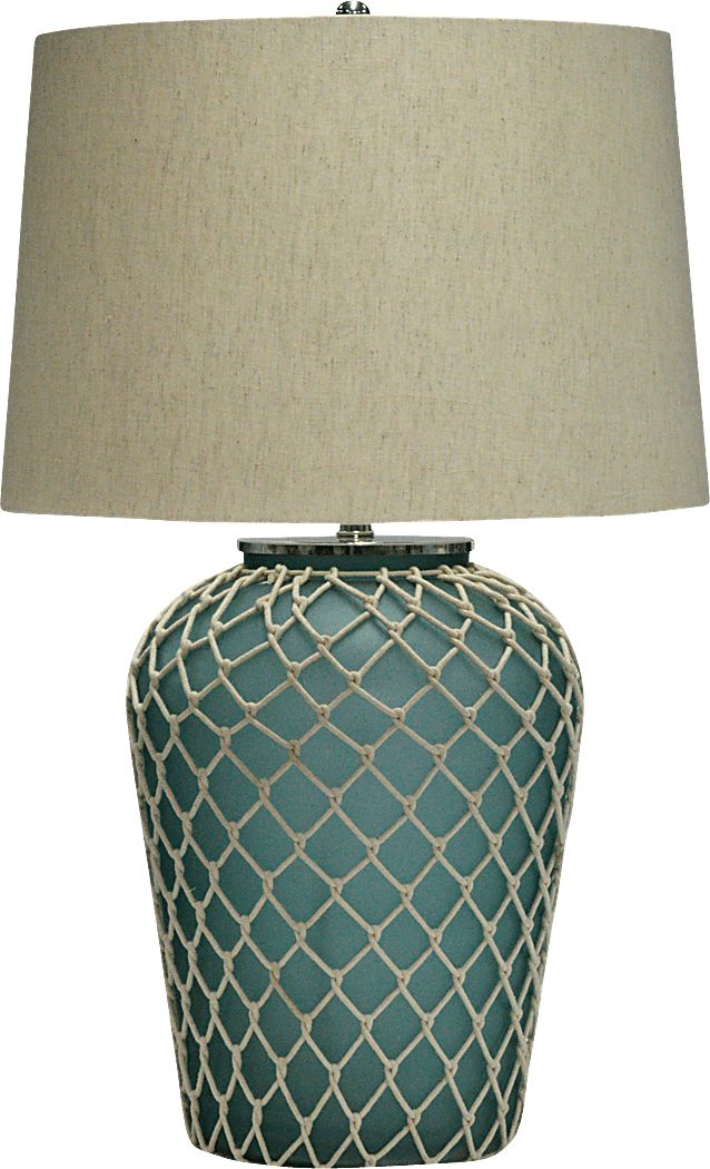 Ridge Cove Aqua Table Lamp